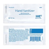 PACK OF 24, Hand Sanitizer HR, 3 Gram 70% Ethyl Alcohol Gel Individual Packet. 